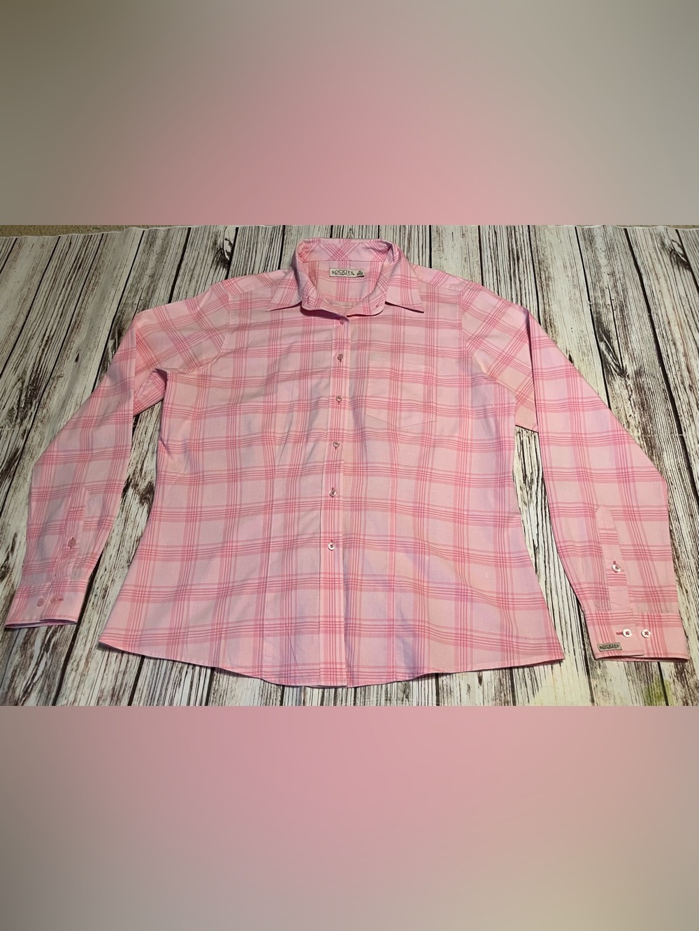 Vintage Rockies Western Shirt XL Pink Plaid Rodeo Cowgirl Ranch Farm Outdoors